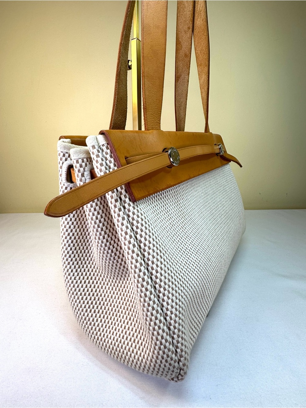 Hermes Square H 2004 Herbag 2-in-1 Set Interchangeable canvas bodies France COA - Picture 13 of 17